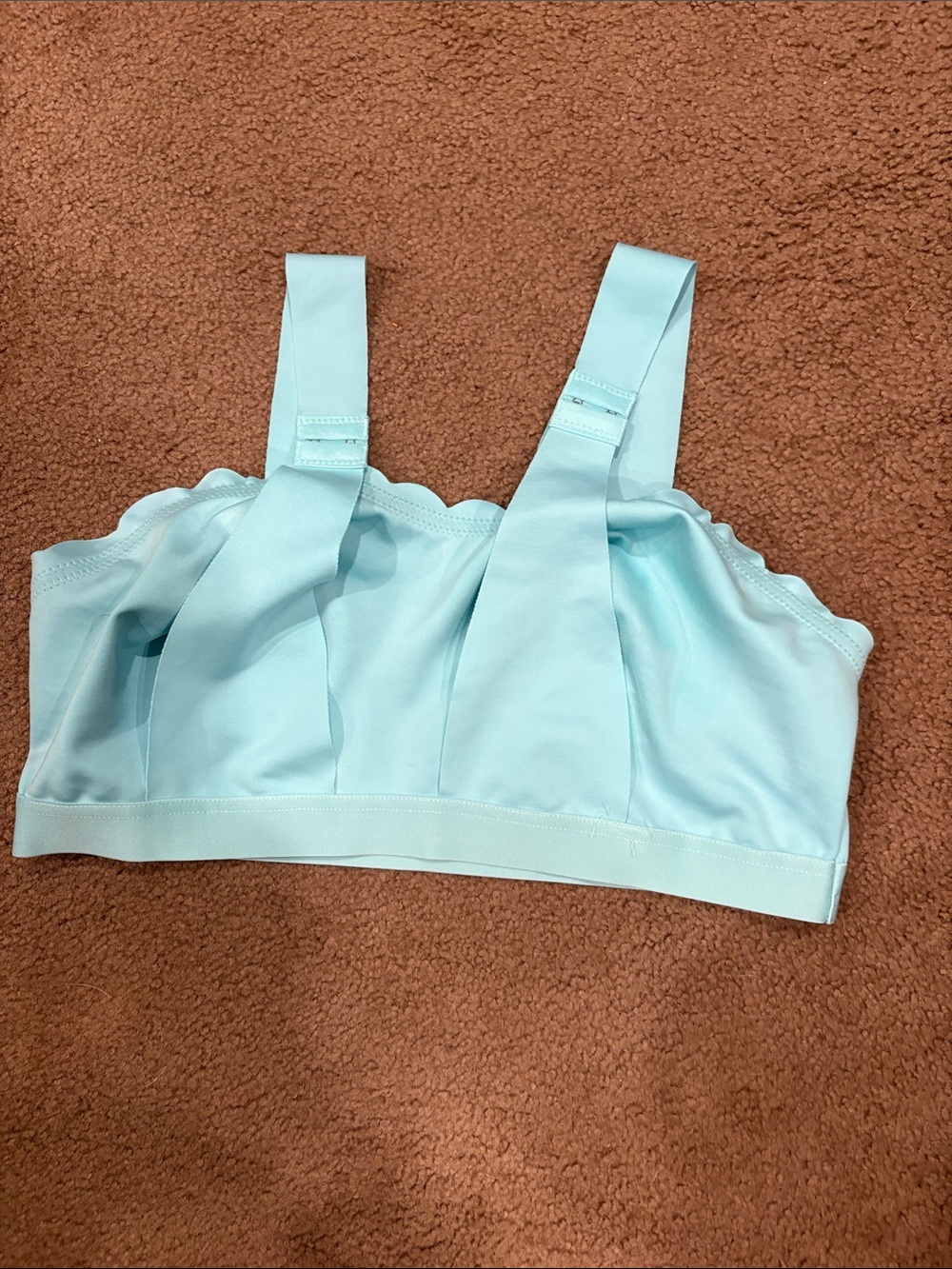 Wireless Light Blue Bralette with Wide Straps woman’s 3XL